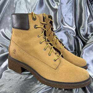 Timberland Womens Sz 9.5 Brinda 6 in. Nubuck Lace Up Ankle Boots A1KLL Ortholite